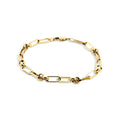 9ct Yellow Gold Paperclip & Belcher Link Bracelet