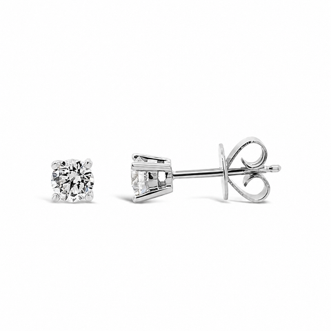 9ct White Gold 0.14ct Diamond Stud Earrings