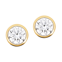 The Bronte | 1.57ct Round Bezel Set Lab Grown Diamond Stud Earrings