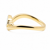 9ct Yellow Gold Opal & Diamond Dress Ring