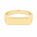 9ct Yellow Gold Hollow Rectangular Signet Engravable Ring
