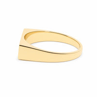 9ct Yellow Gold Hollow Rectangular Signet Engravable Ring