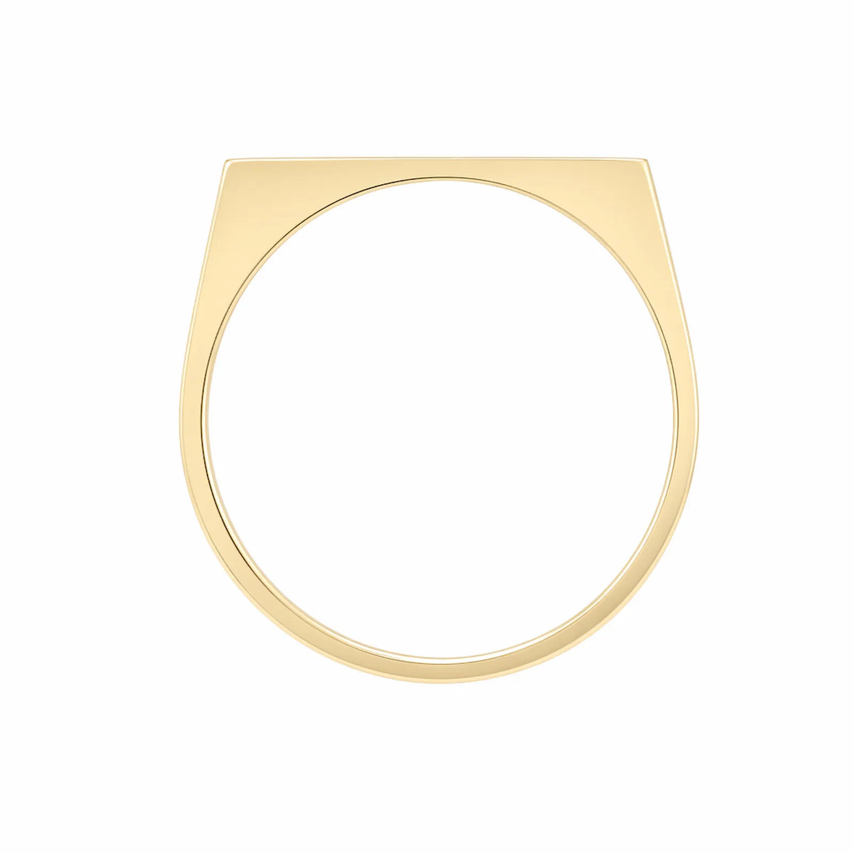 9ct Yellow Gold Hollow Rectangular Signet Engravable Ring