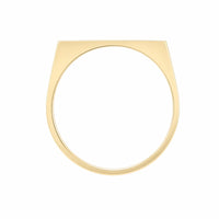9ct Yellow Gold Hollow Rectangular Signet Engravable Ring