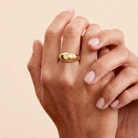 9ct Yellow Gold Domed Dress Ring