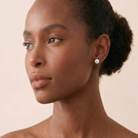 9ct Yellow Gold Button Pearl Studs
