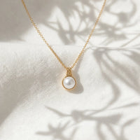 9ct Yellow Gold Mabe Pearl Pendant