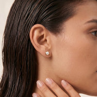 9ct Yellow Gold Mabe Pearl Earrings