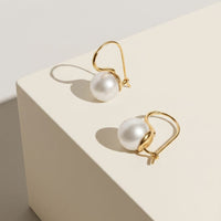 9ct Yellow Gold Freshwater Pearl Drop Earrings