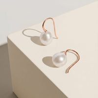 9ct Rose Gold Baroque Pearl Drops
