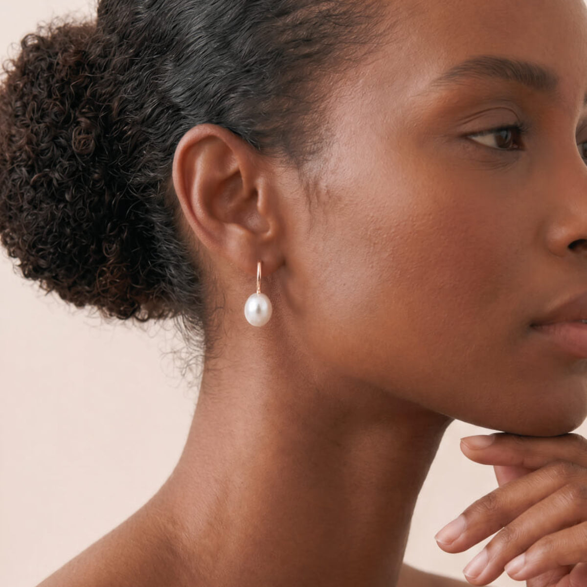 9ct Rose Gold Baroque Pearl Drops