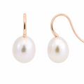 9ct Rose Gold Baroque Pearl Drops