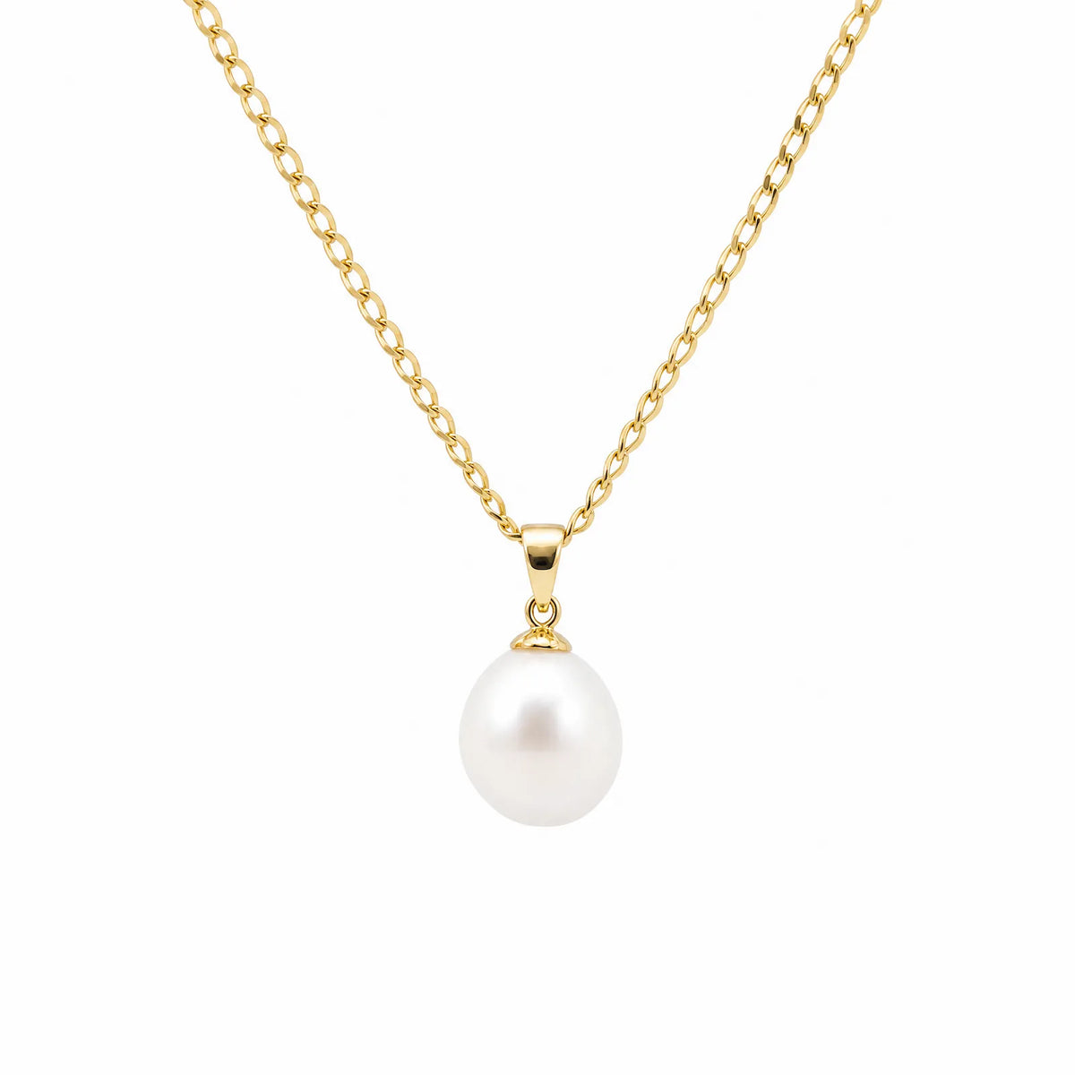9ct Yellow Gold Baroque Pearl Pendant