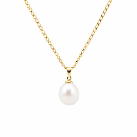 9ct Yellow Gold Baroque Pearl Pendant