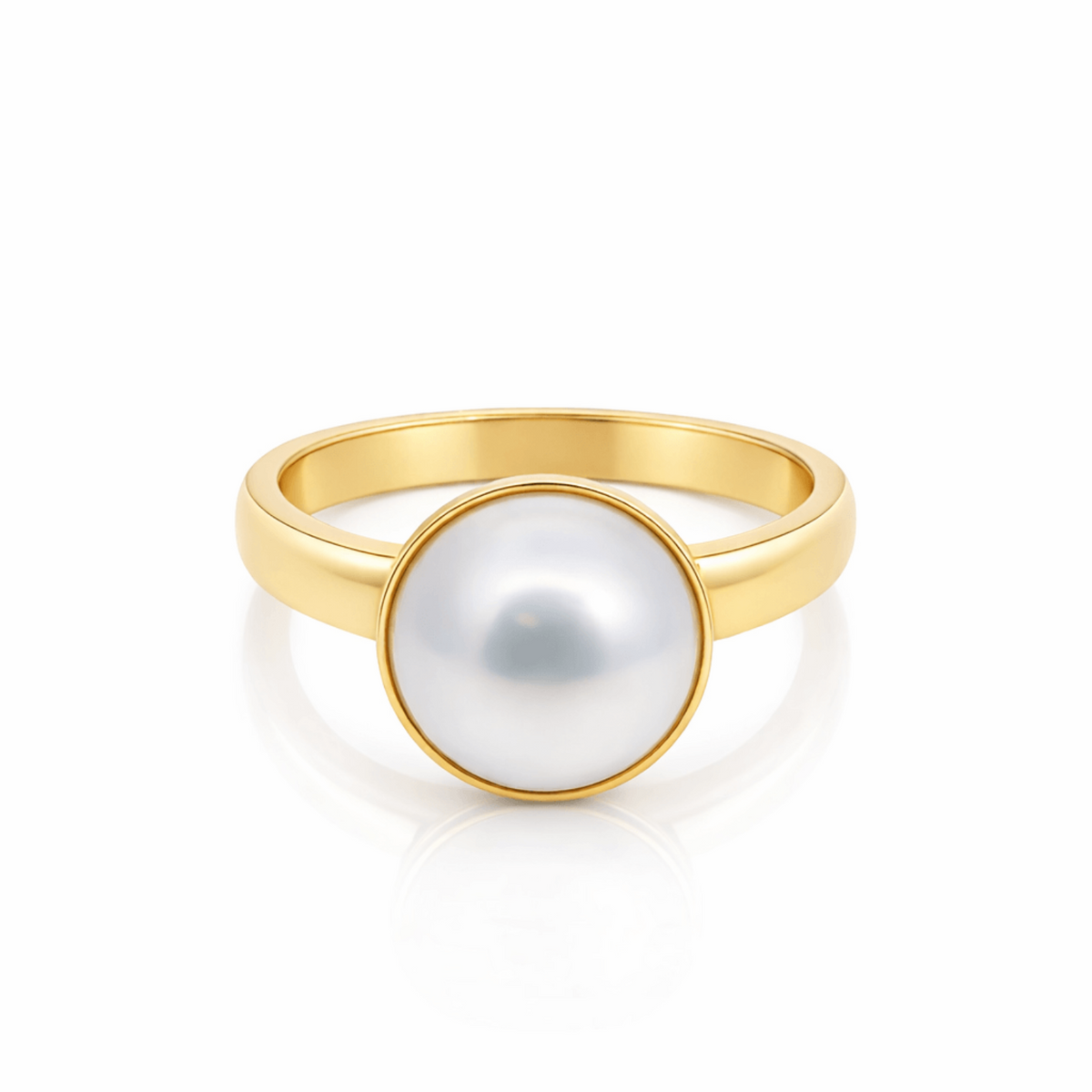 9ct Yellow Gold Mabe Pearl Ring
