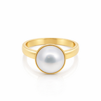 9ct Yellow Gold Mabe Pearl Ring