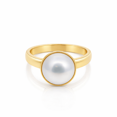 9ct Yellow Gold Mabe Pearl Ring