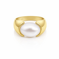 9ct Yellow Gold Oval Mabe Pearl Ring