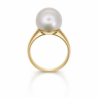 9ct Yellow Gold Freshwater Button Pearl Ring