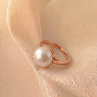 9ct Rose Gold Round Mabe Pearl Ring