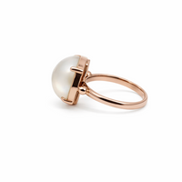 9ct Rose Gold Round Mabe Pearl Ring