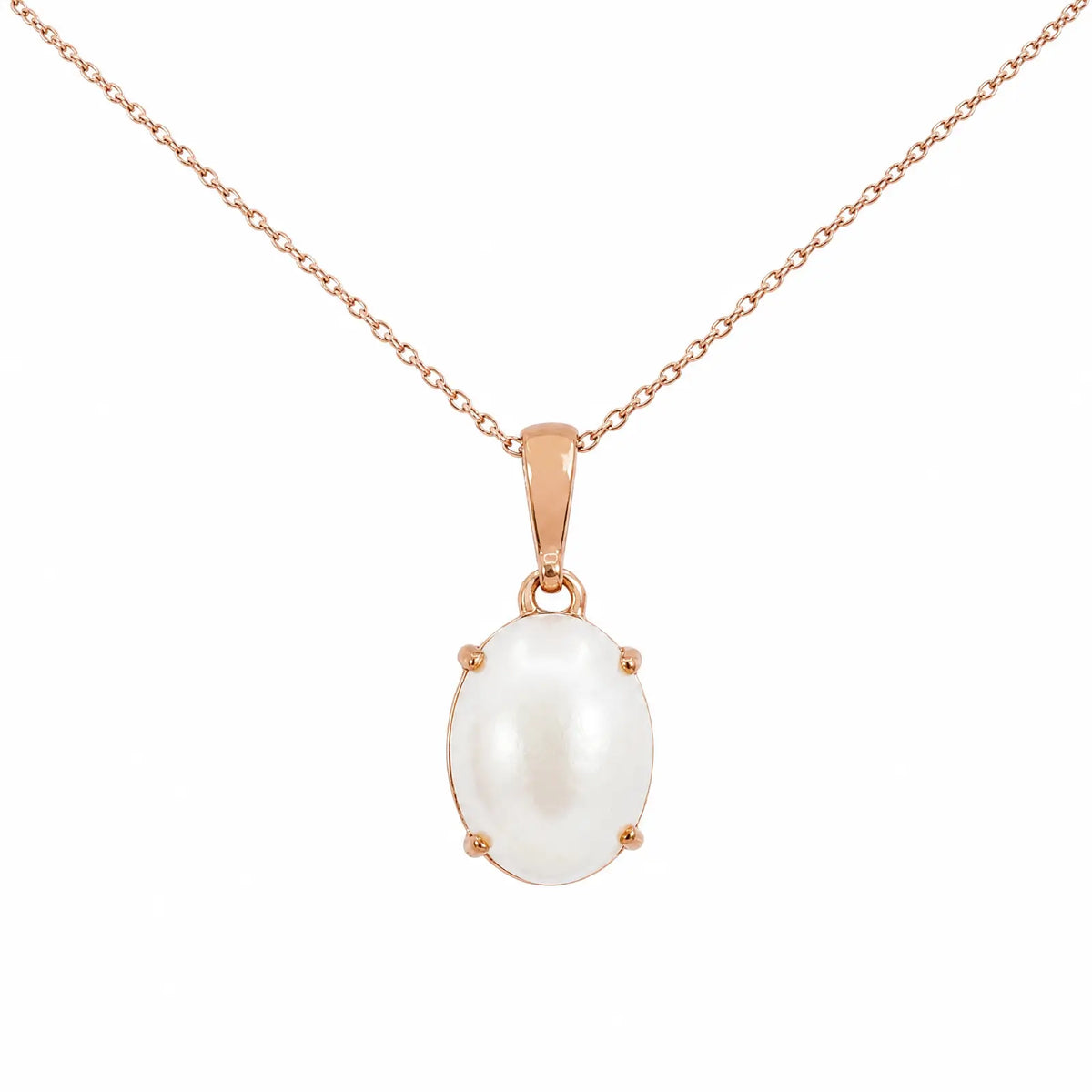 9ct Rose Gold Mabe Pearl Pendant