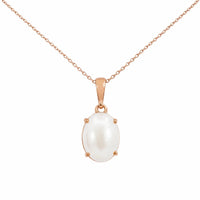 9ct Rose Gold Mabe Pearl Pendant