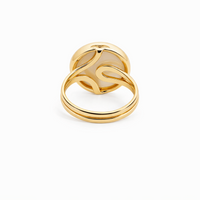 9ct Yellow Gold Round Mabe Pearl Ring