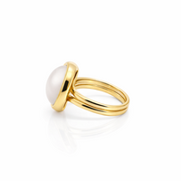 9ct Yellow Gold Round Mabe Pearl Ring