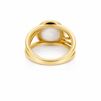 9ct Yellow Gold Mabe Freshwater Pearl Ring