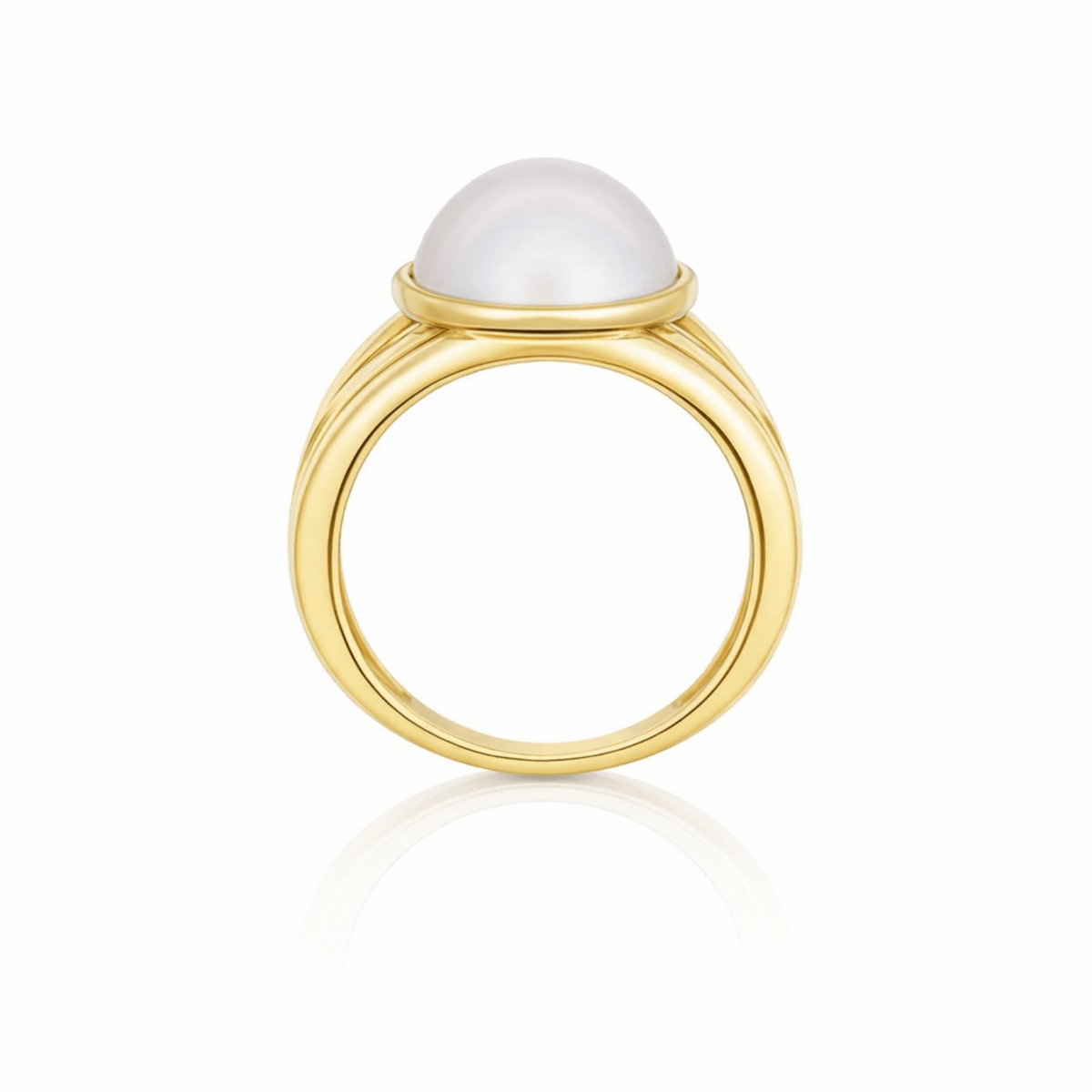 9ct Yellow Gold Mabe Freshwater Pearl Ring