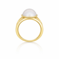 9ct Yellow Gold Mabe Freshwater Pearl Ring
