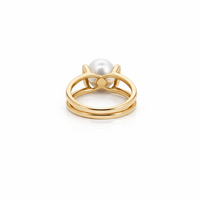 9ct Yellow Gold White Edison Pearl Ring