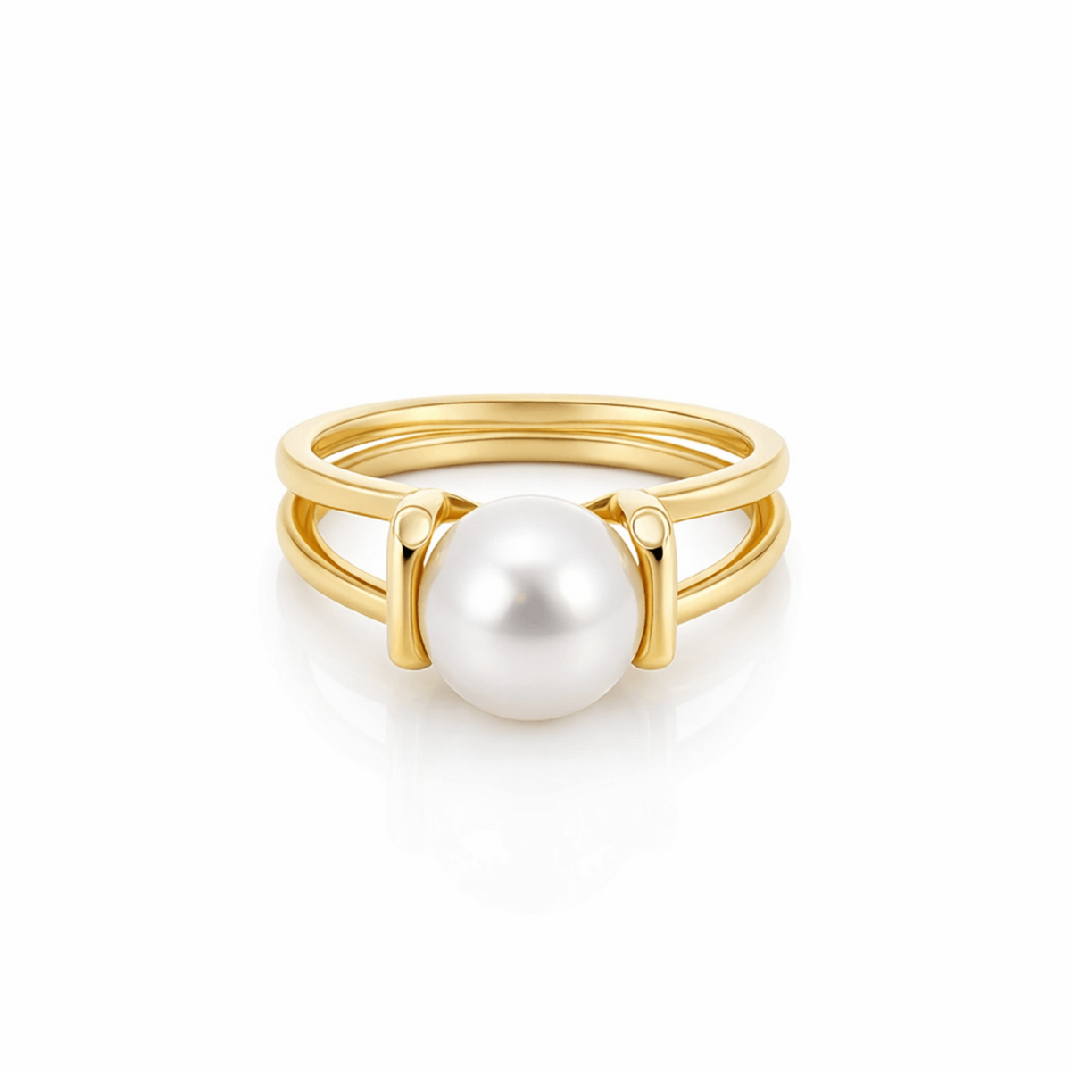 9ct Yellow Gold White Edison Pearl Ring