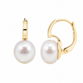 9ct Yellow Gold Button Pearl Earrings