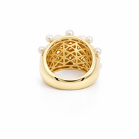 9ct Yellow Gold Freshwater Pearl Coco Ring