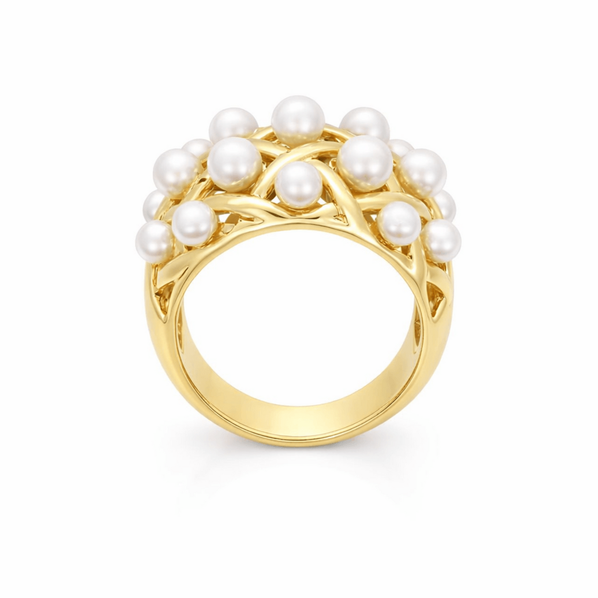 9ct Yellow Gold Freshwater Pearl Coco Ring