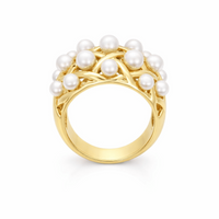 9ct Yellow Gold Freshwater Pearl Coco Ring