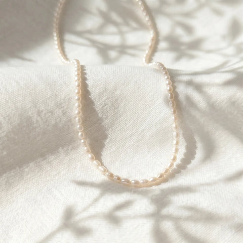 Freshwater Pearl Necklace With 9ct Yellow Gold Ball Clasp - alternate view