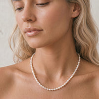 Freshwater Pearl Necklace With 9ct Yellow Gold Ball Clasp