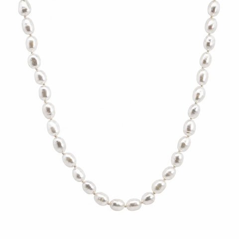 Freshwater Pearl Necklace With 9ct Yellow Gold Ball Clasp