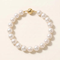 Freshwater Pearl Bracelet With 9ct Yellow Gold Clasp