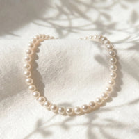 9ct Yellow Gold White Freshwater Seed Pearl Necklace