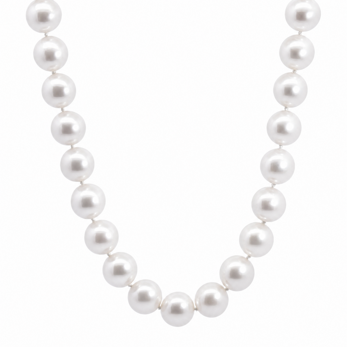 9ct Yellow Gold White Freshwater Seed Pearl Necklace