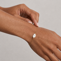 14ct Yellow Gold Keshi Pearl Freshwater Pearl Bracelet
