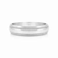 Sterling Silver Ring With Milgrain Edge