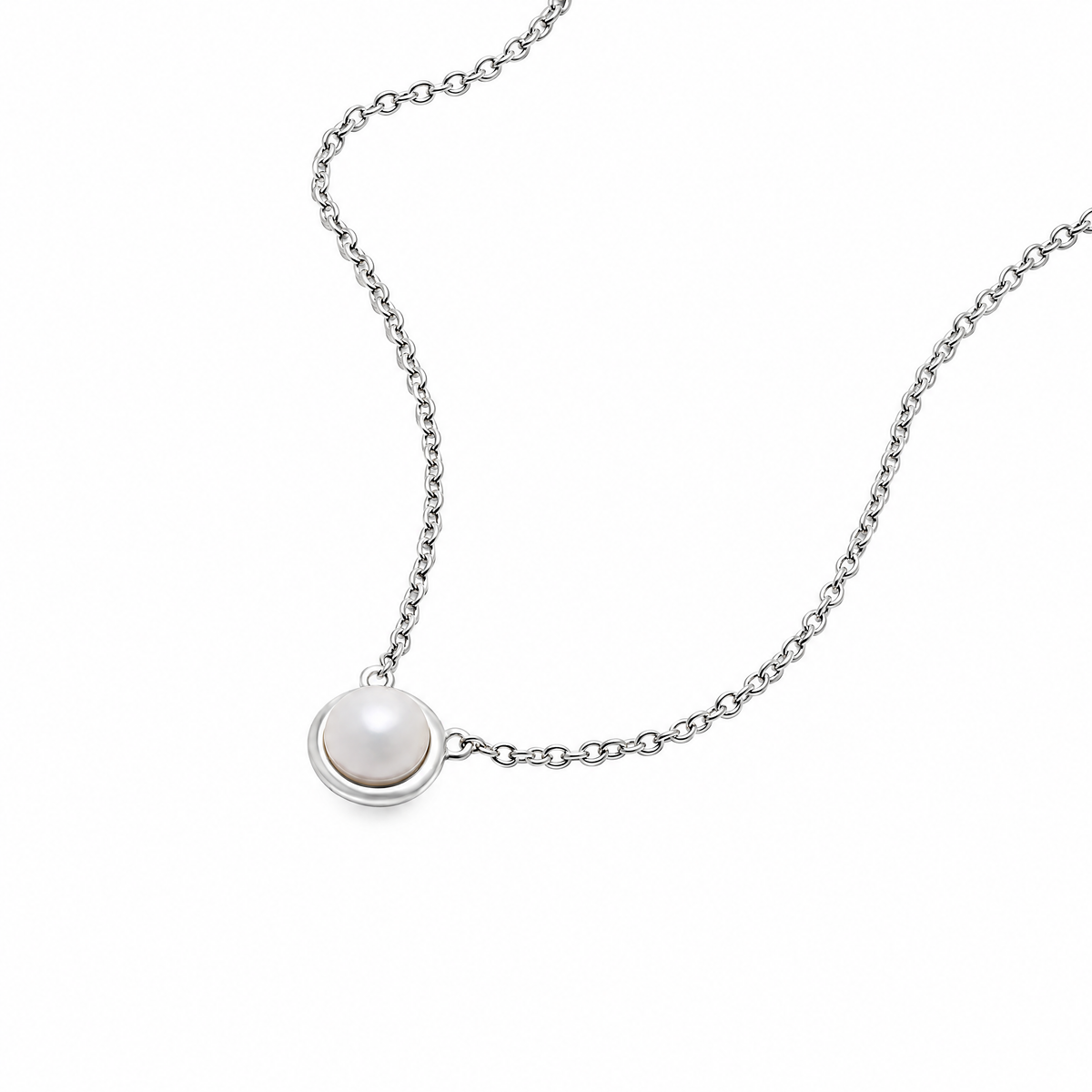 Najo Moonbeam Sterling Silver Pearl Necklace