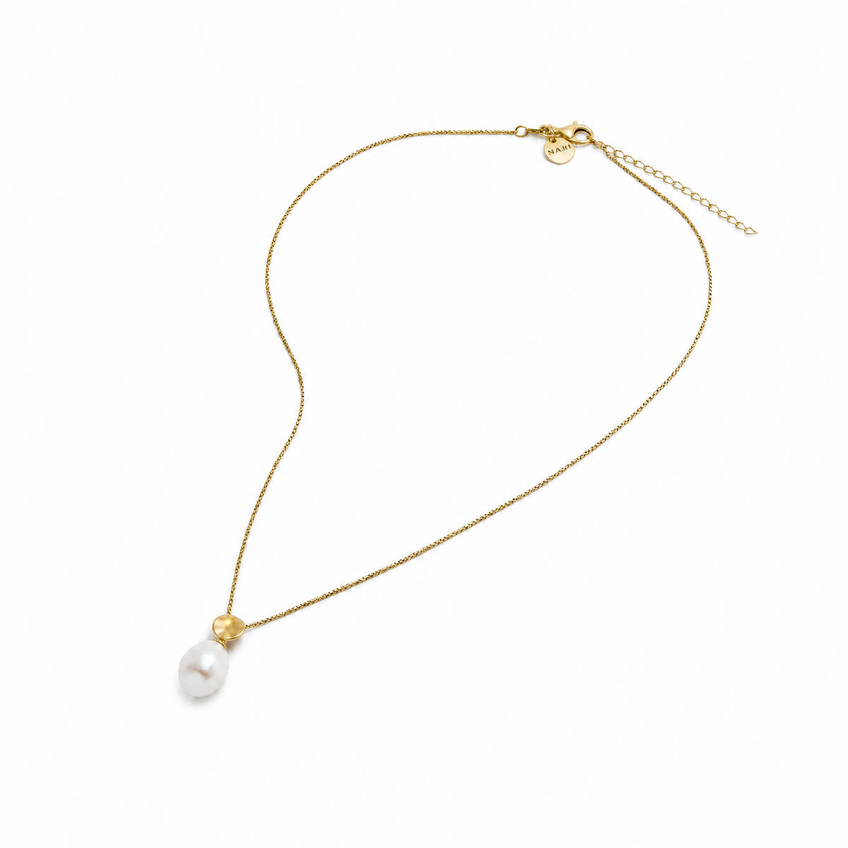 Najo Ocean Drift Yellow Gold Plated Pearl Necklace