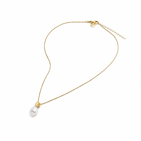 Najo Ocean Drift Yellow Gold Plated Pearl Necklace - alternate view