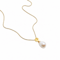 Najo Ocean Drift Yellow Gold Plated Pearl Necklace